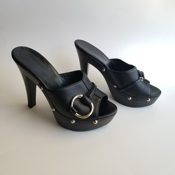 Gucci Shoes - Beautiful GUCCI Leather Clogs.